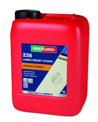 Hydrofuge de surface, imperméabilise les sols, façades et toitures HYDRORESIST 238 de 5L