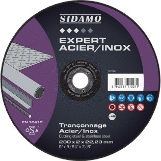 Disque à tronçonner Expert Acier Inox Diam. 230 mm