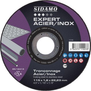 Disque à tronçonner EXPERT Acier Inox - Diam. 115 mm