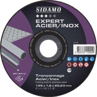Disque à tronçonner EXPERT Acier Inox - Diam. 125 mm
