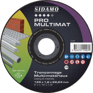 Disque à tronçonner Pro Multimat Diam. 125 mm