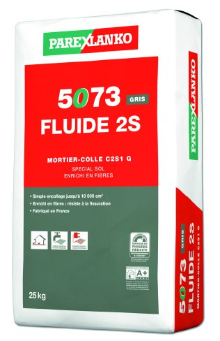 Mortier colle carrelage 5073 FLUIDE 2S gris sac de 25kg
