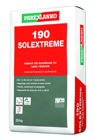 Mortier de ragréage sol spécial rénovation 190 SOLEXTREME sac de 2kg