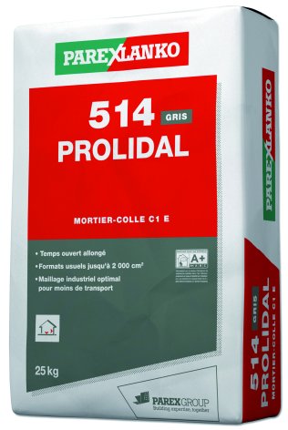 Mortier colle carrelage PROLIDAL 514 gris C1E sac de 25kg