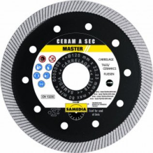 Disque diamant jante continue pour carrelage haut de gamme MASTER CERAM A SEC Diam.125mm 